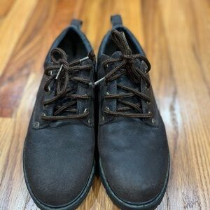 Leather Skechers/Comfort Walker Oxford’s Size 7.5 Brown Color.Flaws see pictures